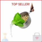 Hapigo Clip-on Silicone Strainer For Pots, Heat-resistant Handsfree Pasta & Vege. Fixed Price $13.28.