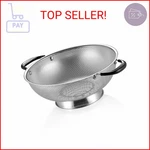 Tiawudi 18/8 Stainless Steel Colander, Easy Grip Micro-perforated 5-QUART. Fixed Price $26.22.