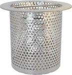 4" Commercial Floor Drain Strainer, Tall, Perforated Stainless Steel Silver. Fixed Price $118.58.