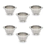 Lot Fo 6 Adcraft HDC-3 9" 3-QUART Stainless Steel Deluxe Colander Strainer New!. Fixed Price $39.94.