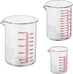 Ackers Mini Glass Measuring Beaker 60ML/120ML/250ML Cup Set, Clear. Fixed Price $22.41.