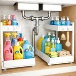 Sink Organizer, Bathroom Counter Packs 2-TIER Metal, Under.... Fixed Price $40.55.