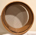 Antique American Farmhouse Primitive Bentwood Grain Sieve & Flour Sifter. Fixed Price $98.00.