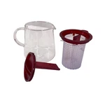 Tea Maker Glass Red Lid Made Germany Instructions Finum Control Patented. Fixed Price $12.99.