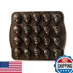 Nordic Ware Skull Bite Cakelet Pan - 2.5 Cups, Bronze, Halloween Baking. Fixed Price $67.26.