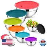 E-far Mixing Bowls With Lids Set, 7-PIECE Stainless Steel 3 Gr. Fixed Price $51.71.