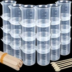 Leobro 24 Pcs 100ML Resin Measuring Cups, Graduated Epoxy Mixing Sma. Fixed Price $26.97.