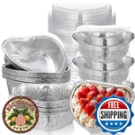 Hushee 24 Pcs 15 Oz Valentine's Day Heart Shaped Cake Pan With Lid 6.3 Inch Alum. Fixed Price $47.39.