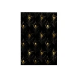 3DROSE Hand TOWEL-15 X 22 Inches Flag, Gold Peacock Feathers On Black Pattern. Fixed Price $11.49.