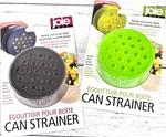 2 Pack - Joie Stretchable Can Drainer Strainer Colander Lid Green & Gray. Fixed Price $15.99.