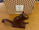 Two's Company Get Crackin' Brown Enameled Aluminum Metal Squirrel Nutcracker. Fixed Price $30.00.