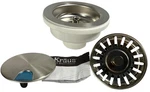 Kraus ST-4 Stainless Steel Kitchen Sink Basket Strainer With Cover White. Fixed Price $17.99.