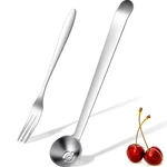 Patelai 2 Pieces Olive Spoon Strainer Stainless Steel Pickle Forks Set Silver. Fixed Price $12.99.