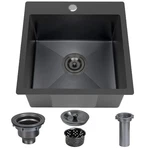 Friho Drop-in Black Bar Sink, 18"X Inch Small Kitchen Stainless Ste.... Fixed Price $148.76.