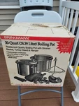 Brinkmann 30 Quart Boiling Pot W/strainer Restaurant Quality. Fixed Price $82.95.