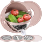 4-1 Bowl With Lid Set Strainers Colanders, For Pink. Fixed Price $41.24.