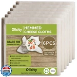 Olicity Cheese Cloths, 6PCS, Grade 100,20X20INCH Hemmed. Fixed Price $20.00.