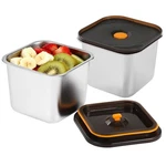 Omistar 2 Pcs Stainless Steel Food Storage Containers With Lids, Silver. Fixed Price $18.98.
