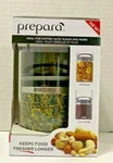 Prepara, Black Gloss Handle,evak Fresh Saver Airless Canister, Glass Medium 3019. Fixed Price $29.99.