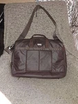 Hedgren-utopia 14L-PADDED Laptop Messenger Travel Bag-brown-quilted-near Mint. Fixed Price $69.99.