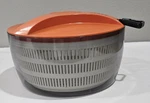 Vintage Zyliss Salad Spinner Pull Cord Style Orange Switzerland Works 10" Tested. Fixed Price $32.50.