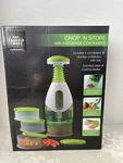 The Sharper Image Chop 'n Store W/4 Airtight Containers Vegetables Cheese. Fixed Price $14.99.