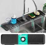 24 Faucet Mat For Kitchen Sink, Silicone Splash Guard With 5 Self-draining. Fixed Price $16.29.