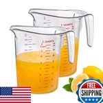 Amazing Abby Melissa 64OZ Plastic Measuring Pitcher 2-PACK Food-grade Durable. Fixed Price $62.74.