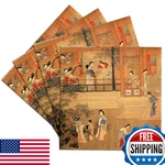 3DROSE Cst 212617 Print Of Chinese Ladies Palace Ming Dynasty Ceramic Ti. Fixed Price $42.39.
