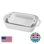 Staub Ceramics Rectangular Baking Dish Set Pc White 40508-626. Fixed Price $89.92.