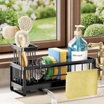 Swtymiki Sponge Holder For Kitchen Sink Caddy With Brush Self-drai. Fixed Price $23.32.