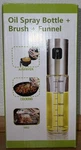 Oil Sprayer, Bottle + Brush Funnel For Cooking, 100ML. Fixed Price $17.99.