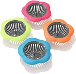 Plastic Sink Strainer, 4 Pack Flexible Kitchen Drainers, Easy Clean. Fixed Price $17.44.