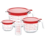 Komuee 4 Piece Glass Measuring Cups Set, 5 Oz, 1-CUP, 2-CUP, Sizes, Clear. Fixed Price $43.45.