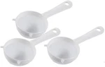 3 Pcs Double-ear Fine Mesh Strainers, Plastic Food Sieve Colander Flour. Fixed Price $8.95.