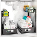 Fabutier Under Sink Storager, 2 Pack Slide Out Kitchen Cabinet Organizer, Pul.... Fixed Price $129.03.