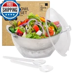Useful Co. 5QT Salad Bowl Set On Ice - Large With Lid & 2 Servers. Fixed Price $76.24.
