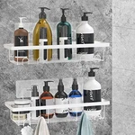 Durmmur 2 Pack Adhesive White Shower Caddy Organizer With Hooks, Rustproof No. Fixed Price $14.49.