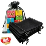 Jwsqmc 100PC 5X7 Inch Organza Gift Bags Black Drawstring Jewelry Candy Craft. Fixed Price $25.99.