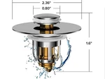 Mer-maid Drain Magic Sink Stopper Hair Catcher Push Pop-up Chrome As Seen On Tv. Fixed Price $14.24.