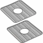 Sink Protector Mat Pack Plastic With Center Drain Cutout Gray 11 X 12". Fixed Price $14.99.