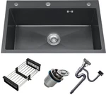 Black Drop Kitchen Sink, 30X18 Inch Stainless Steel Single Bowl Si.... Fixed Price $191.00.