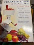 Back Basics Food Strainer & Sauce Maker Manual Tomato Apple/salsa Screens 220. Fixed Price $55.00.