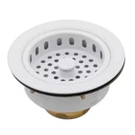 3-1/2 In. Post Style Kitchen Sink Basket Strainer, Powder Coat White. Fixed Price $42.26.