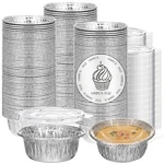 100 Pcs 4'' Aluminum Pie Pans With Lids Bulks 5 Oz Mini Disposable Tins R.... Fixed Price $36.45.