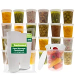 Freshware Food Storage Containers 240 Set 32 Oz Plastic Deli Lids. Fixed Price $117.51.