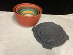 Set Of 9 Bamboozle Nesting Bowls-sustainable/durable/biodegradable W/ 6 Covers. Fixed Price $45.00.