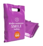 Optipak 12X15 Plastic Bags 100 Pack With Die-cut Handles For Retail & Party. Fixed Price $16.99.