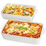 Dizada 9X13 Casserole Set Of - Deep 4.2 Qt Porcelain Baking Dishes, Ce.... Fixed Price $76.96.