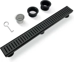 Tecforg 24 Inch Black Linear Shower Drain With Removable Capsule Pattern Cover. Fixed Price $42.99.